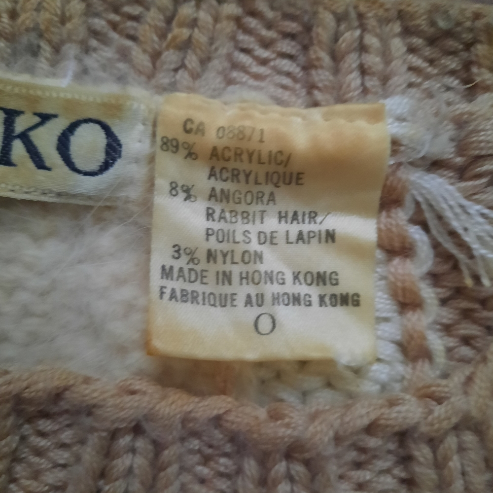 Vintage Angora Blend Chunky Cable Knit Sweater - Picture 7 of 14